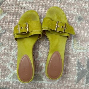 ASOS Green Wooden Block Heel